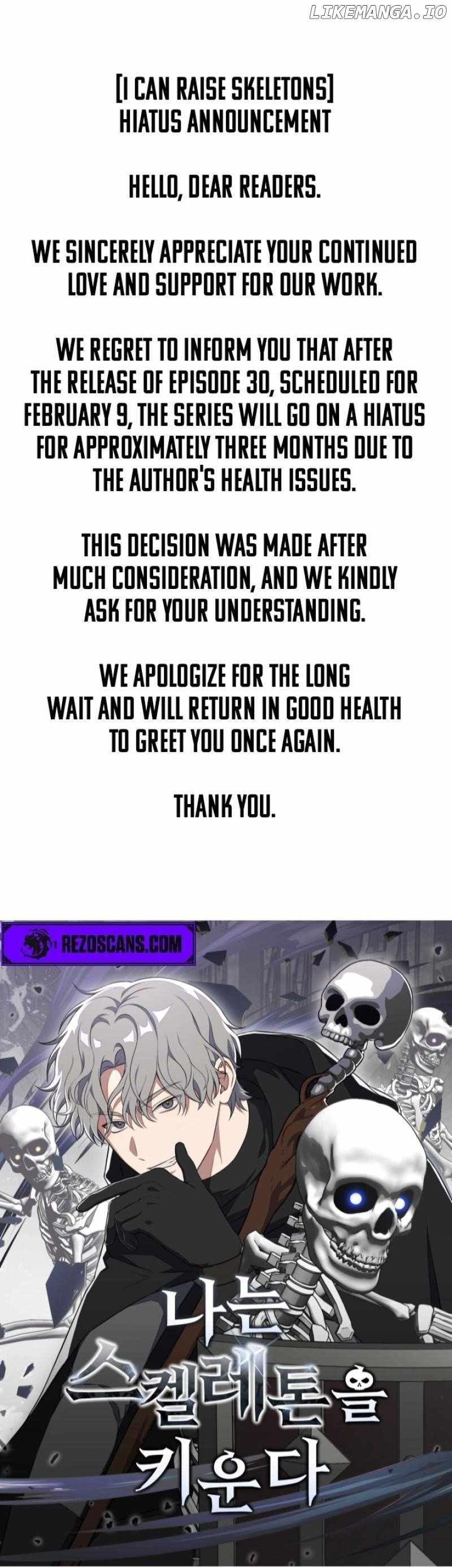 I Can Raise Skeletons Chapter 30.5 - Page 0