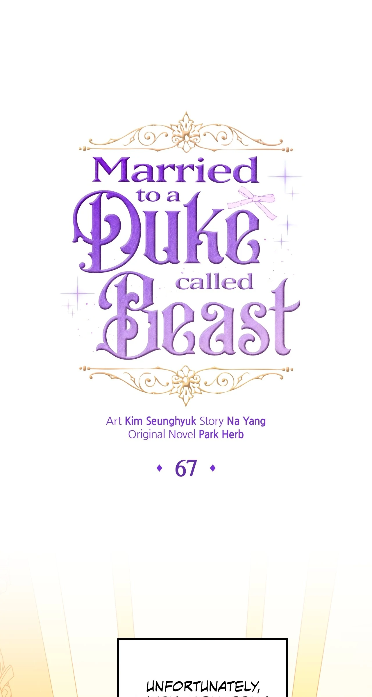 I Got Married to a Duke Called Beast Chapter 67 - Page 0