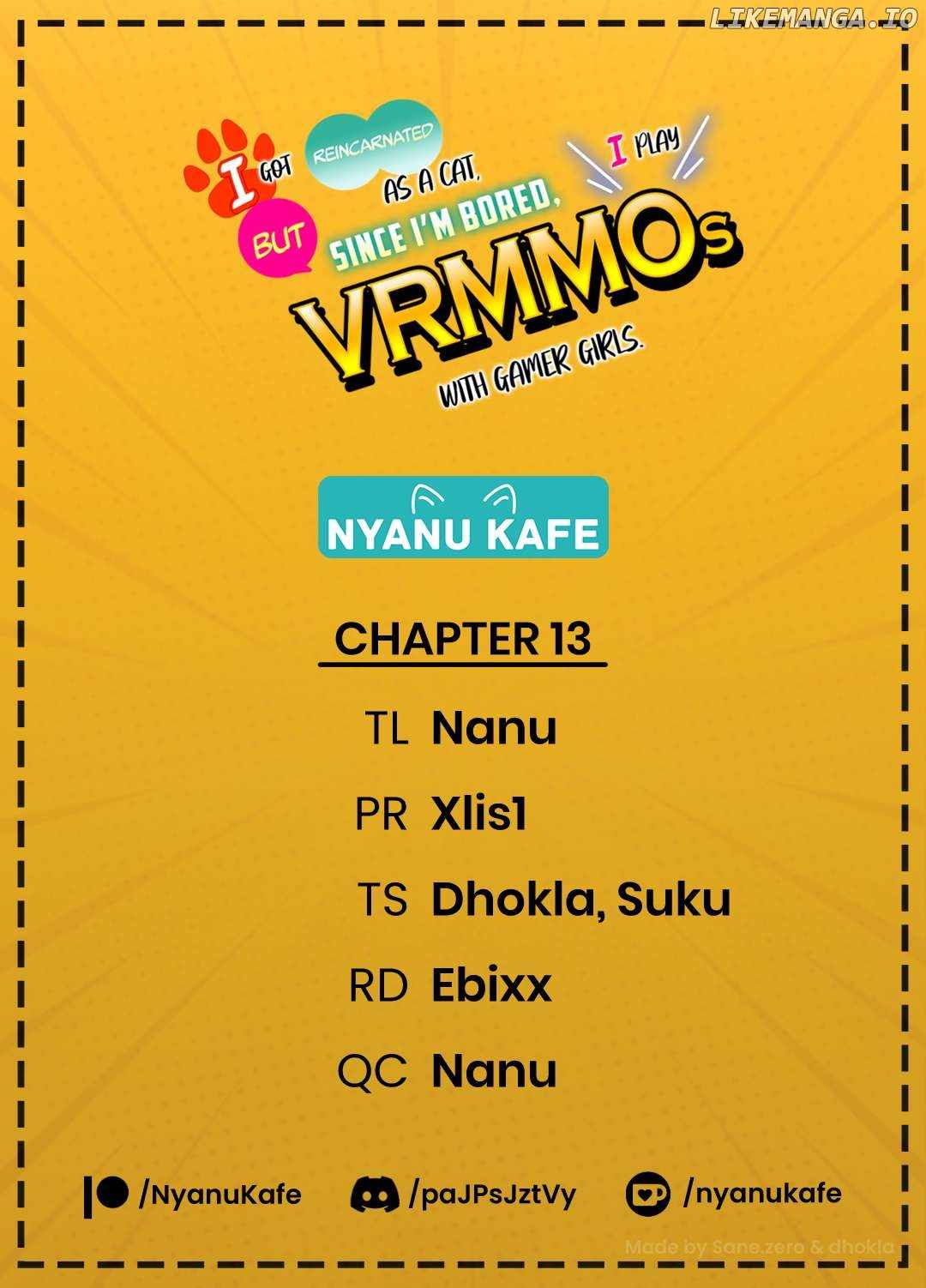 I Got Reincarnated as a Cat, but Since I’m Bored, I Play VRMMOs With Gamer Girls Chapter 13 - Page 0