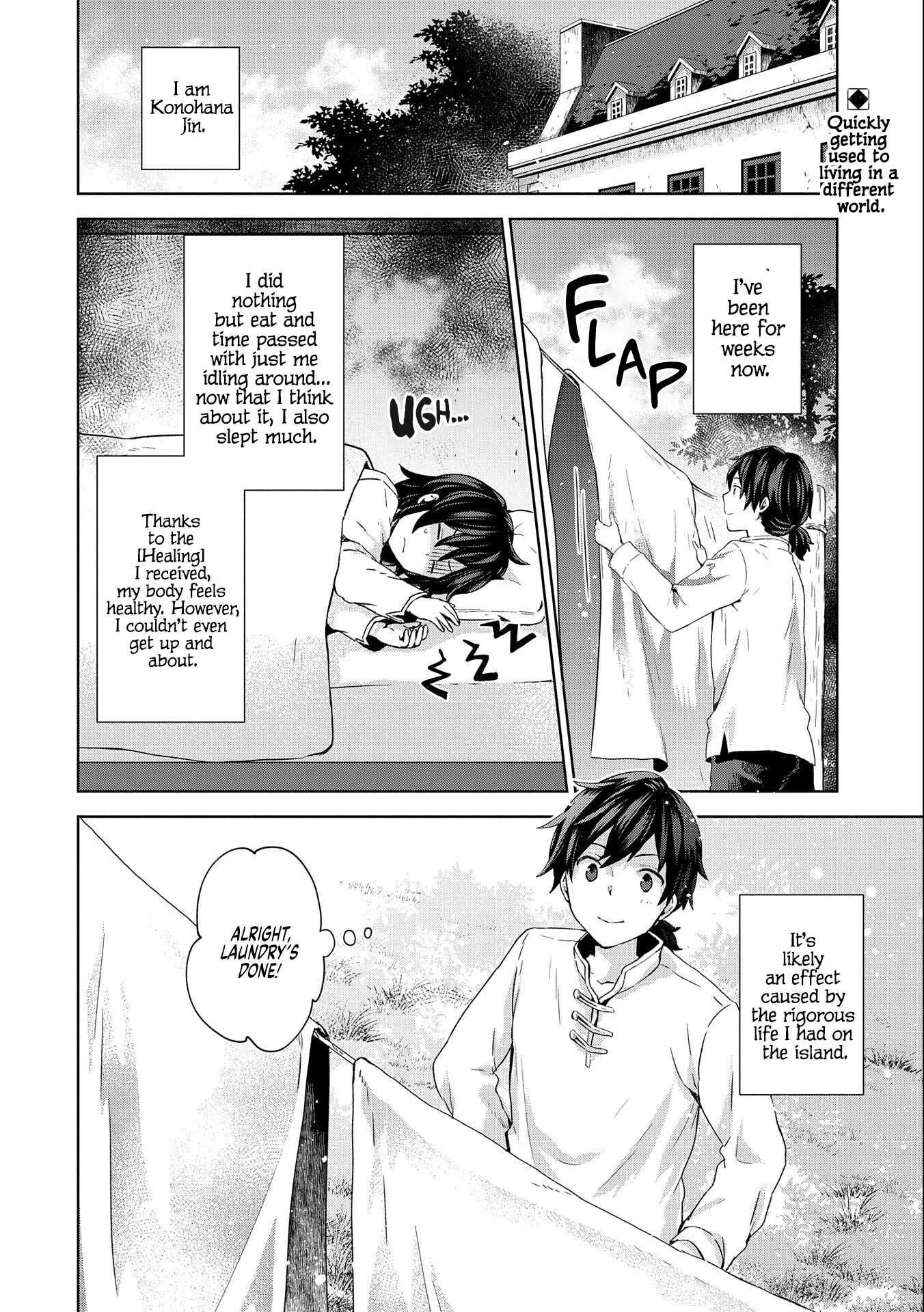 I Got Sent to Another World, but It’s in the Mountains. In Reaction, I Choose Comfort Over Strength Chapter 3 - Page 1