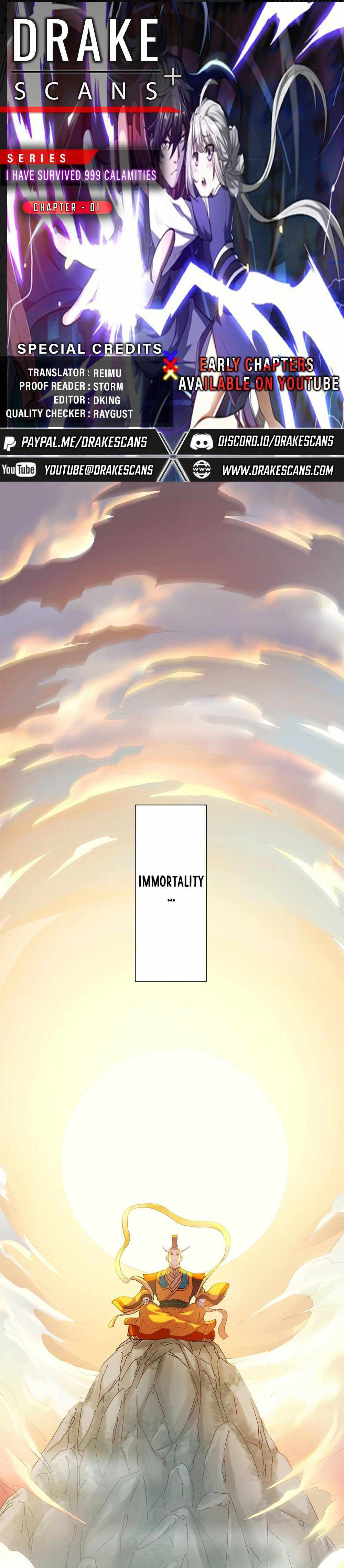 I Have Survived 999 Calamities Chapter 1 - Page 1