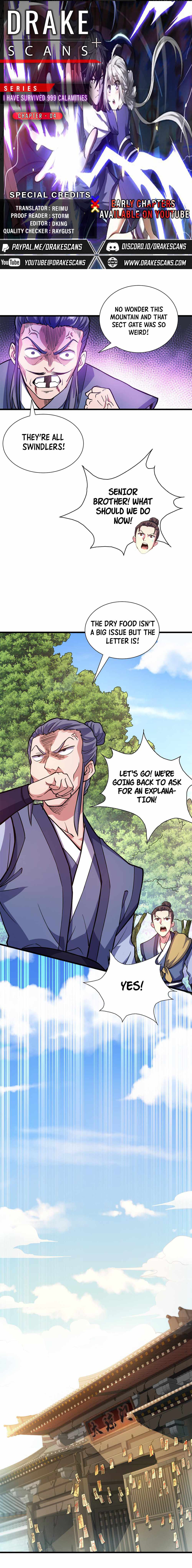 I Have Survived 999 Calamities Chapter 4 - Page 1