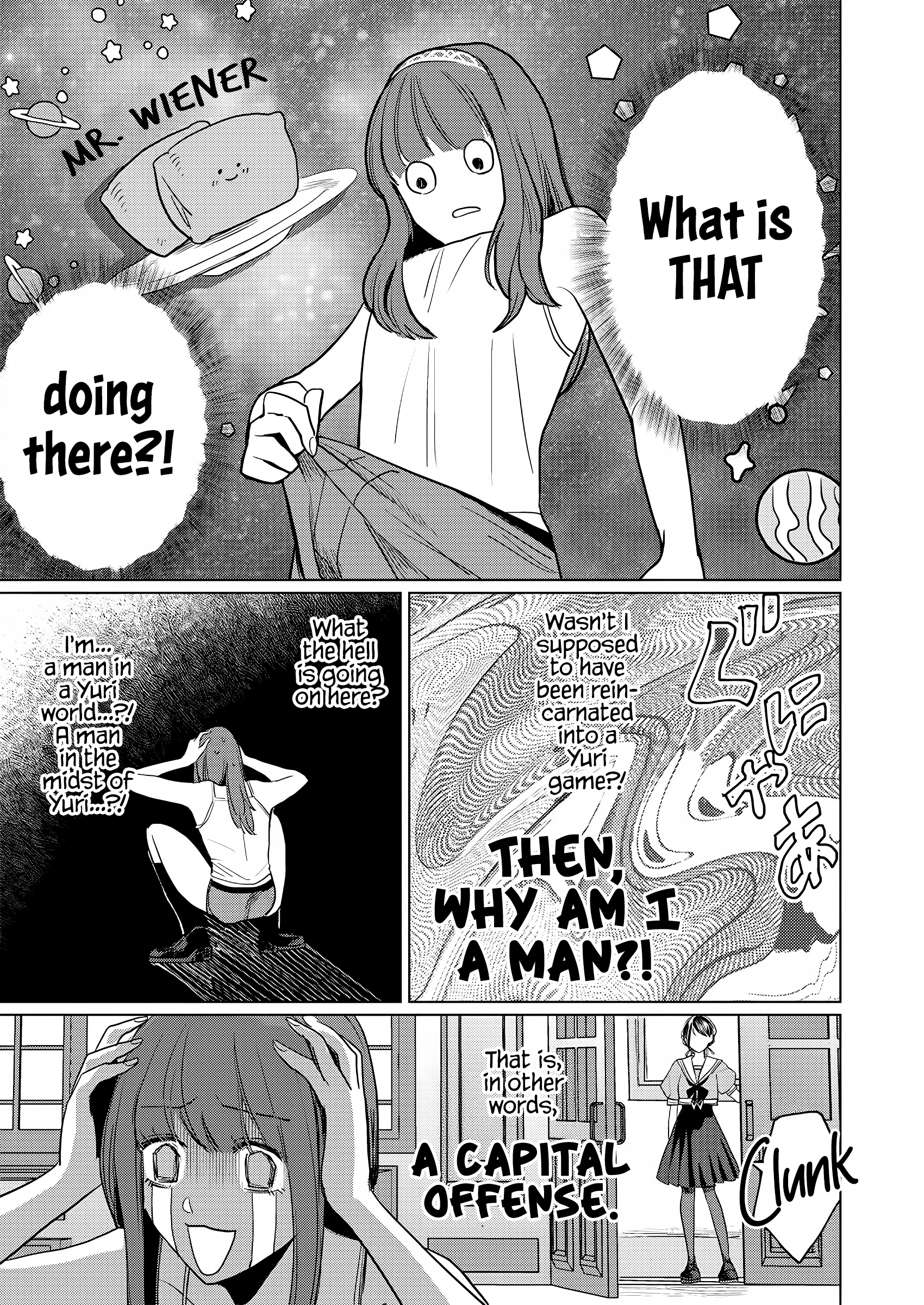 I Reincarnated as the Heroine in a Yuri Game, but for Some Reason That Thing was Still There! Chapter 1 - Page 12