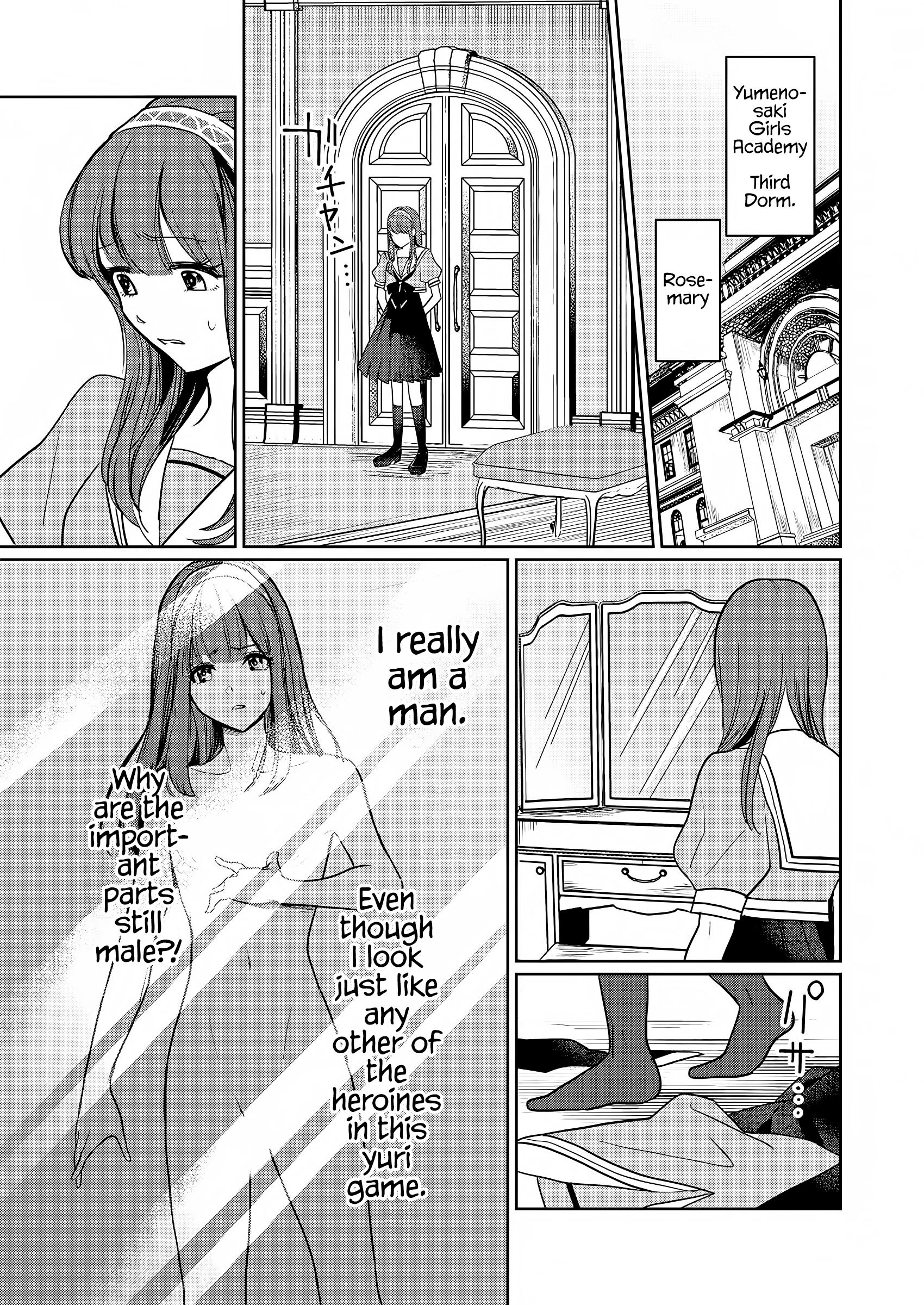 I Reincarnated as the Heroine in a Yuri Game, but for Some Reason That Thing was Still There! Chapter 1 - Page 18