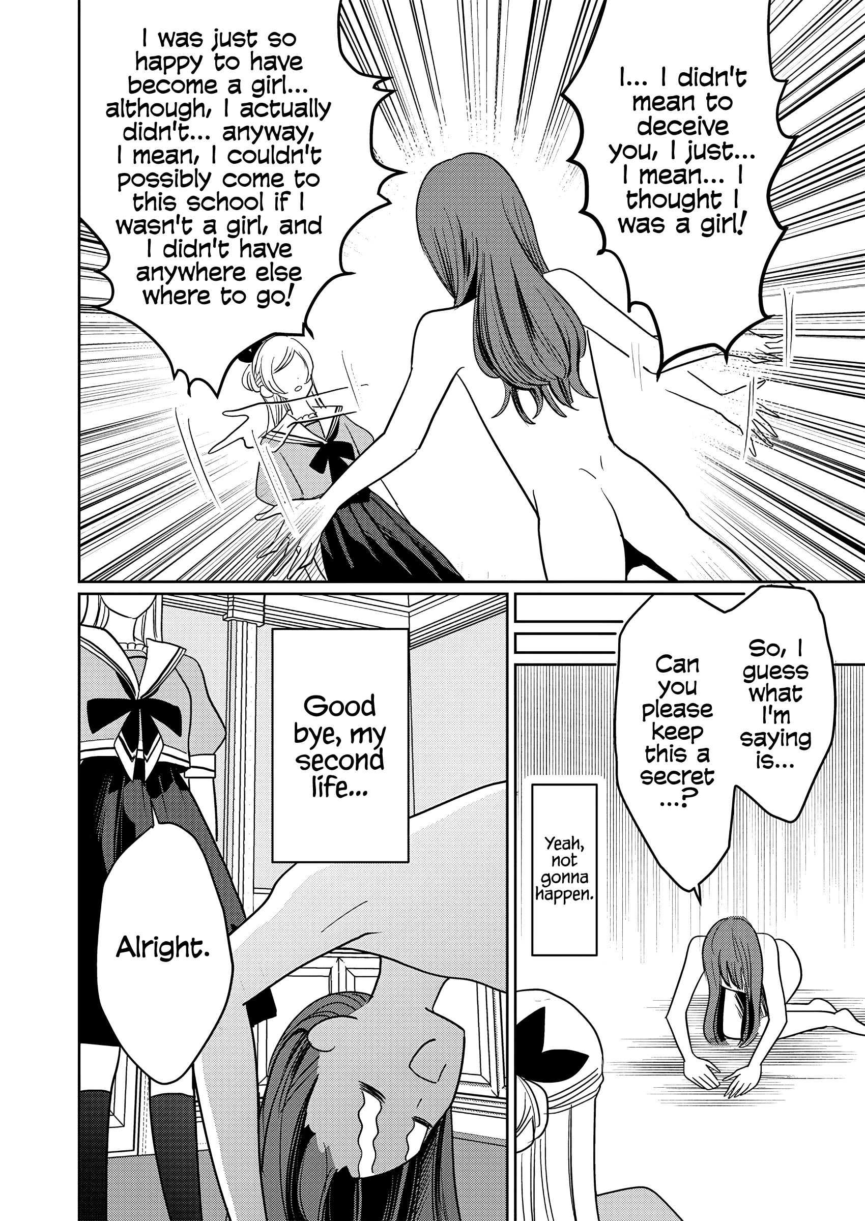 I Reincarnated as the Heroine in a Yuri Game, but for Some Reason That Thing was Still There! Chapter 1 - Page 23