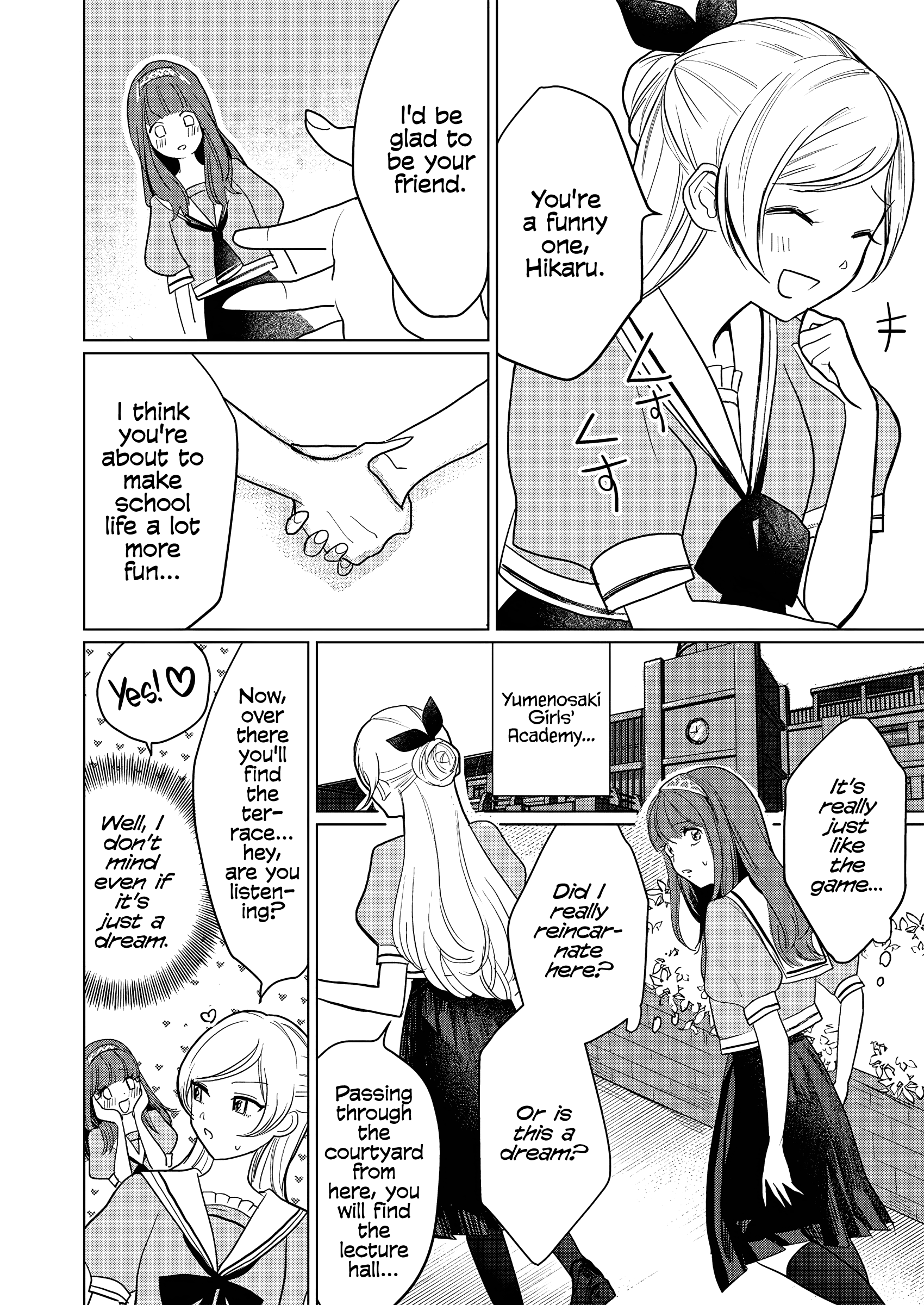I Reincarnated as the Heroine in a Yuri Game, but for Some Reason That Thing was Still There! Chapter 1 - Page 9