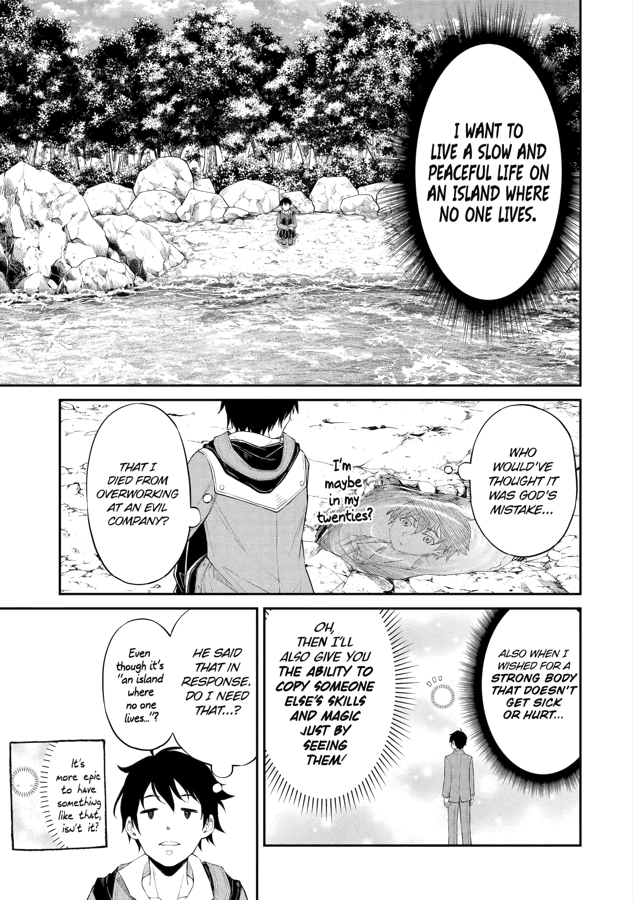 I Was Reincarnated on an Island Where the Strongest Species Live So I Will Enjoy a Peaceful Life on This Island Chapter 1 - Page 12