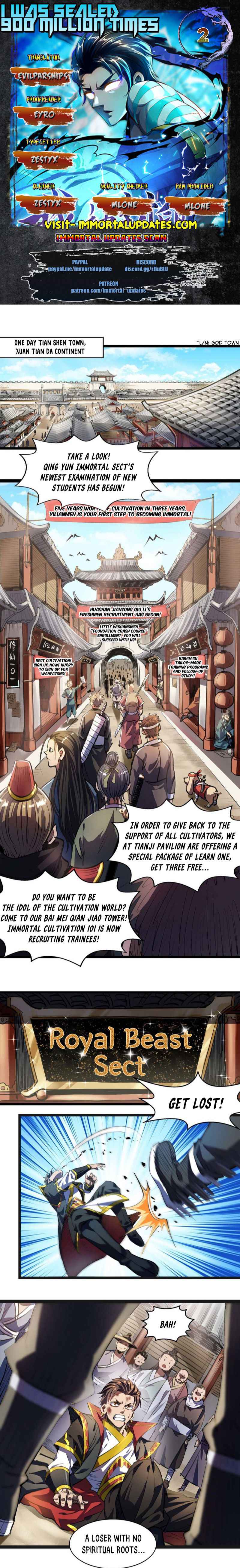 I Was Sealed 900 Million Times! Chapter 2 - Page 1