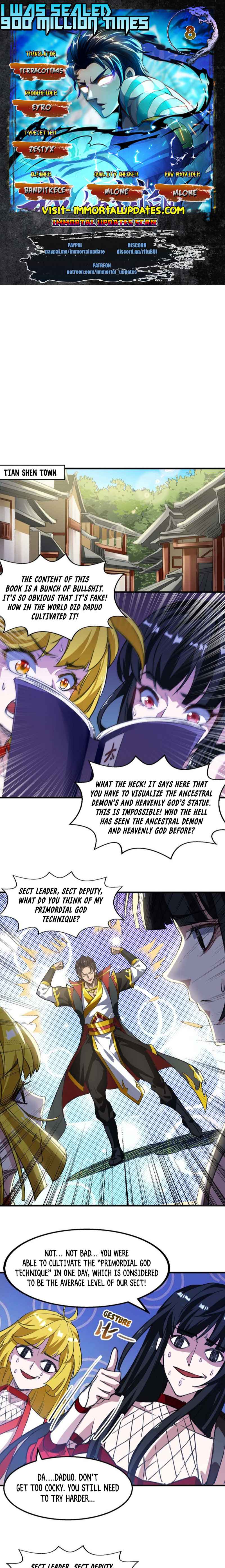 I Was Sealed 900 Million Times! Chapter 8 - Page 1