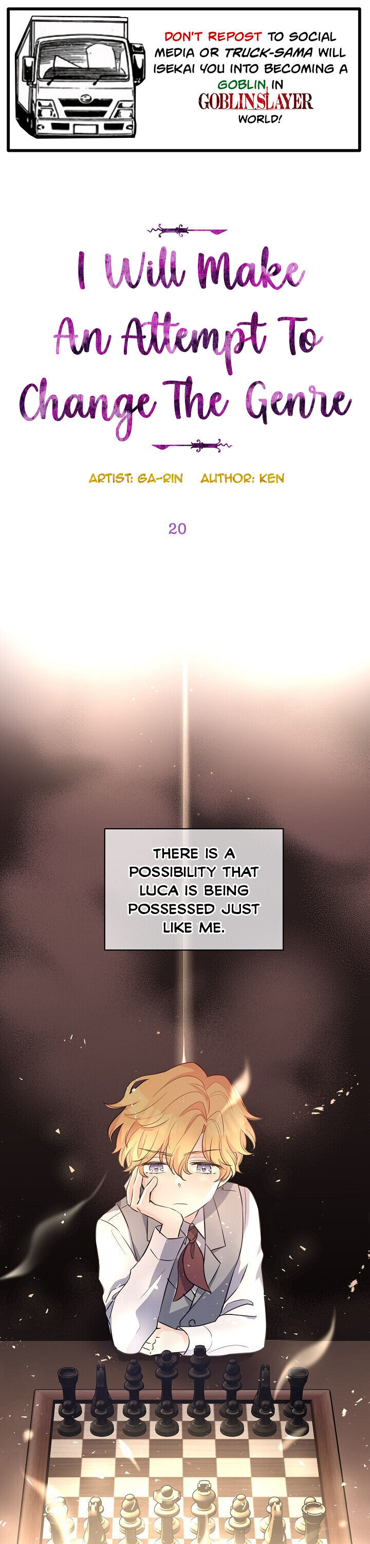 I Will Change the Genre Chapter 20 - Page 0