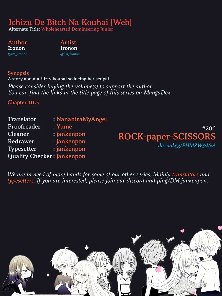 Ichizu de Bitch na Kouhai Chapter 111.5 - Page 3