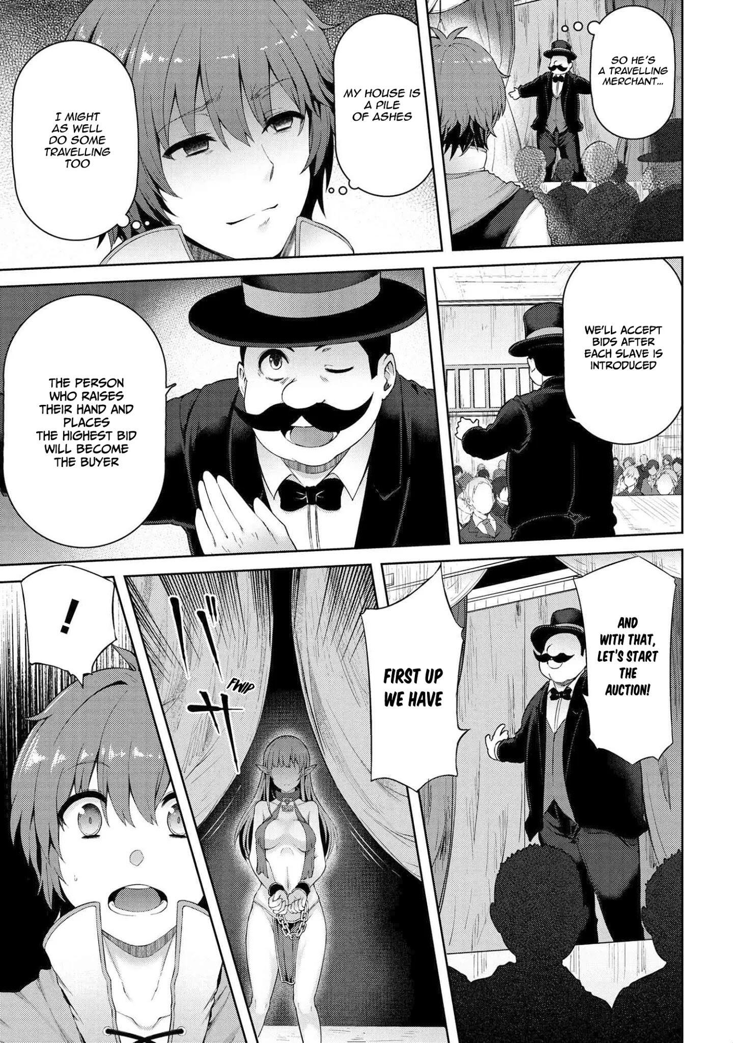 Ie ga Moete Jinsei Dou Demo Yoku Natta kara, Nokotta Nakenashi no Kin de Dark Elf no Dorei o Katta Chapter 1 - Page 15