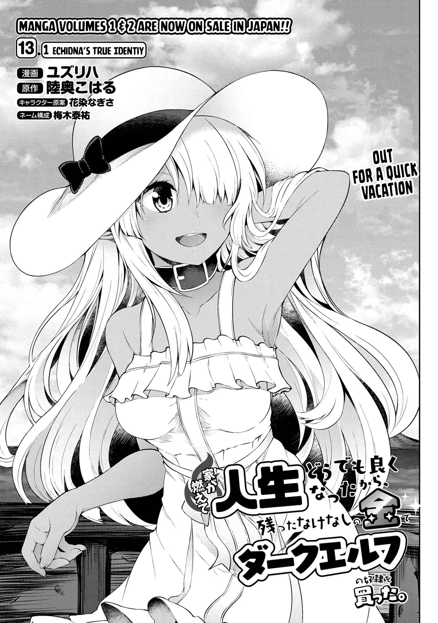 Ie ga Moete Jinsei Dou Demo Yoku Natta kara, Nokotta Nakenashi no Kin de Dark Elf no Dorei o Katta Chapter 13.1 - Page 2