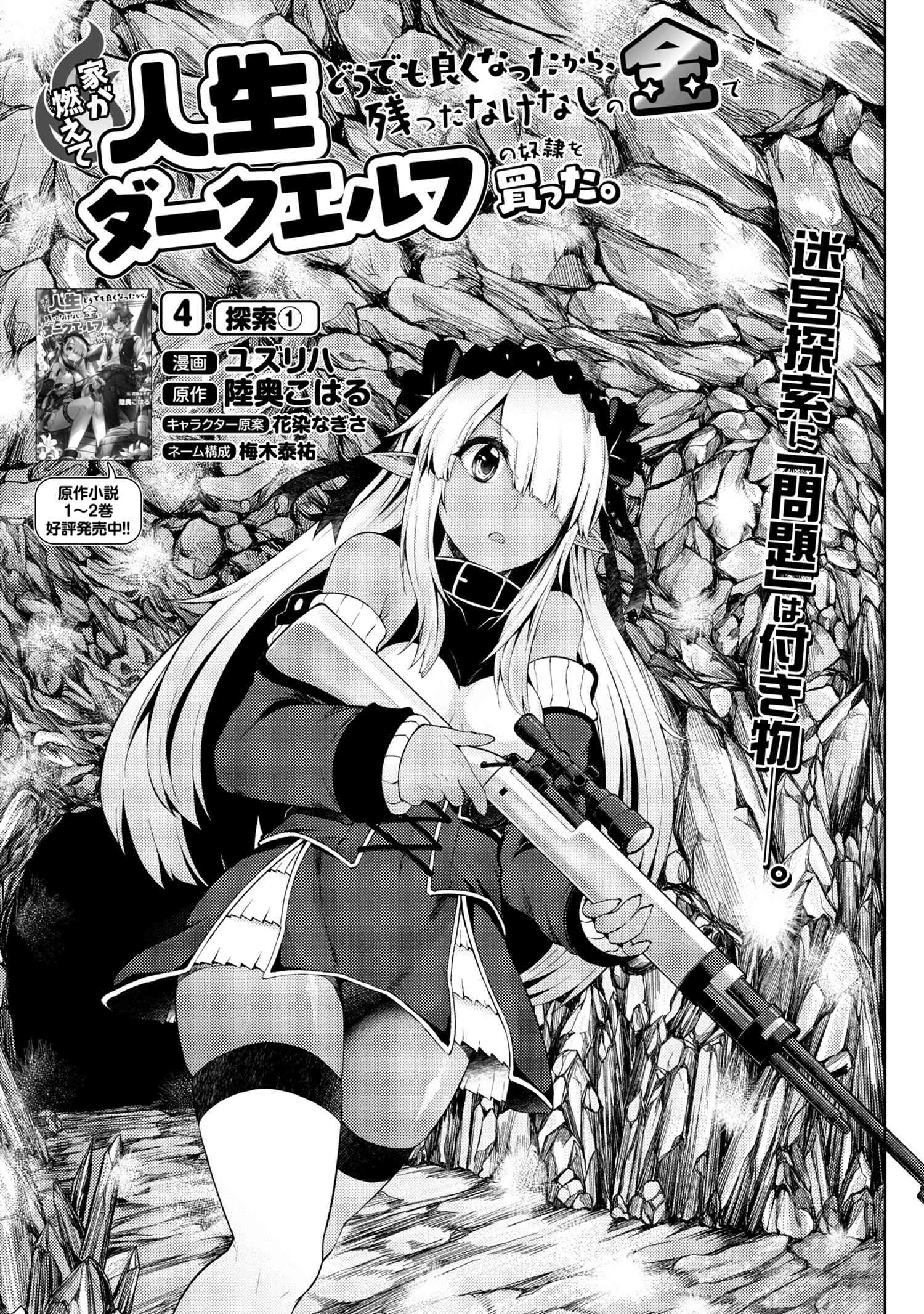 Ie ga Moete Jinsei Dou Demo Yoku Natta kara, Nokotta Nakenashi no Kin de Dark Elf no Dorei o Katta Chapter 4.1 - Page 2