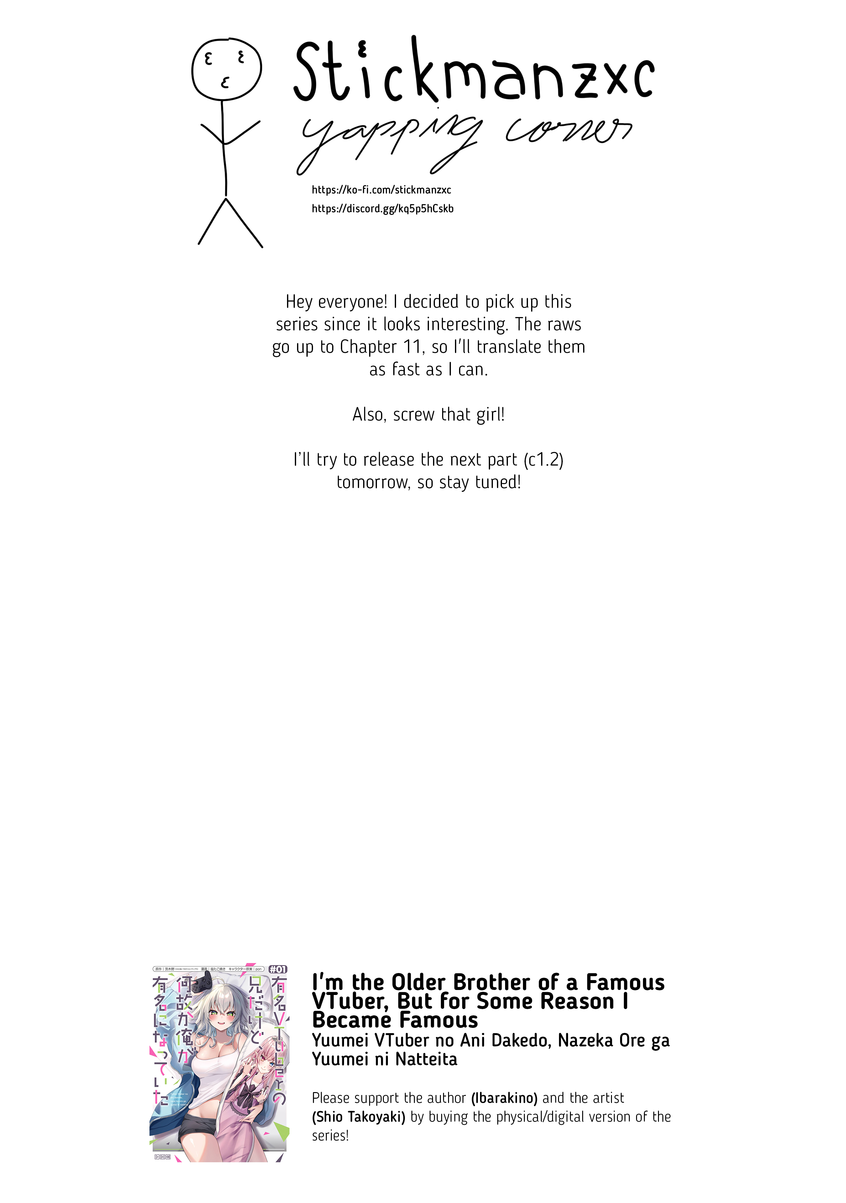I’m the Older Brother of a Famous VTuber, but for Some Reason I Became Famous Chapter 1.1 - Page 11