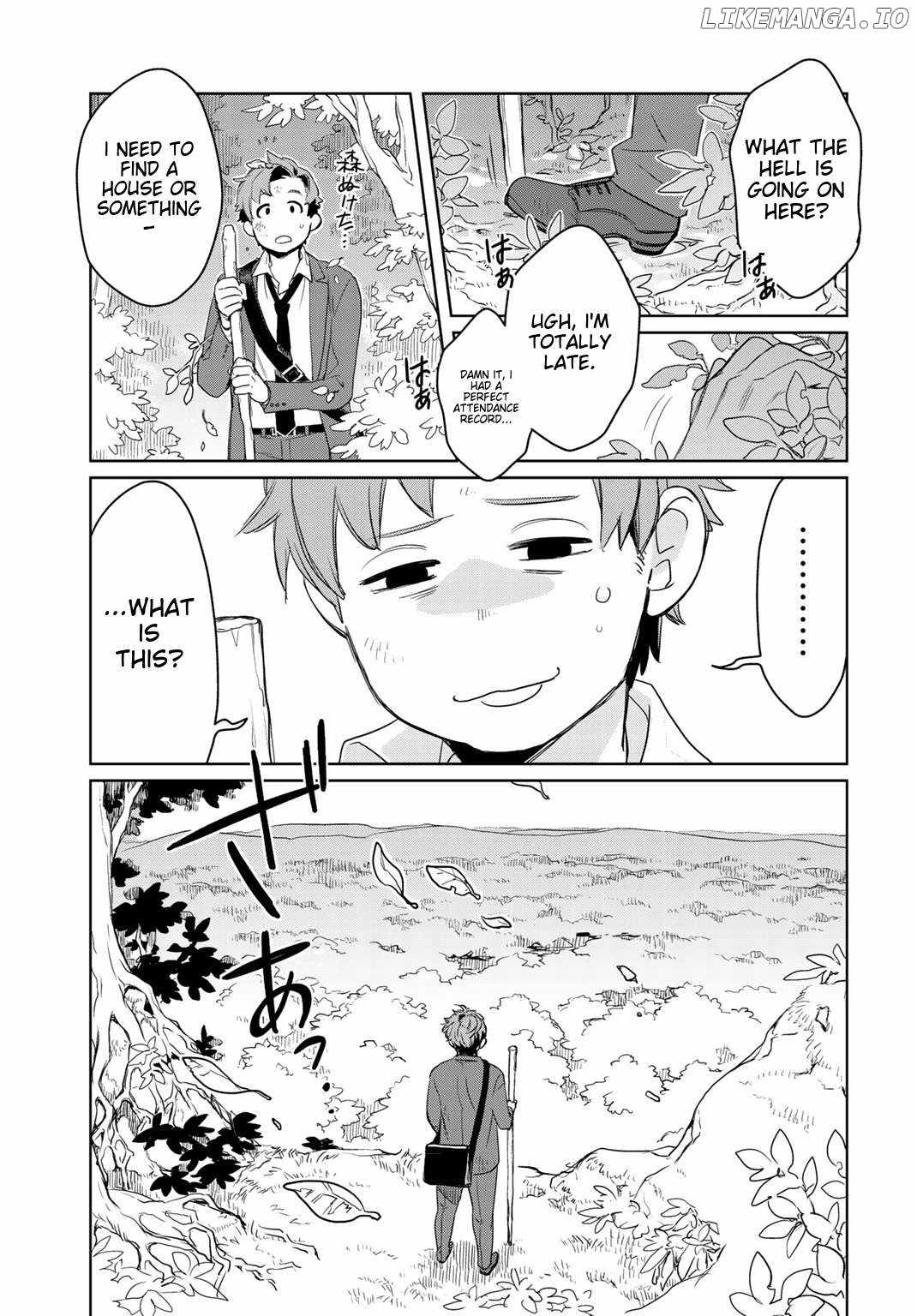 Isekai ni Kita Mitai Dakedo Dousureba Yoi no Darou: Shachiku SE no My Pace Boukenki Chapter 1 - Page 13
