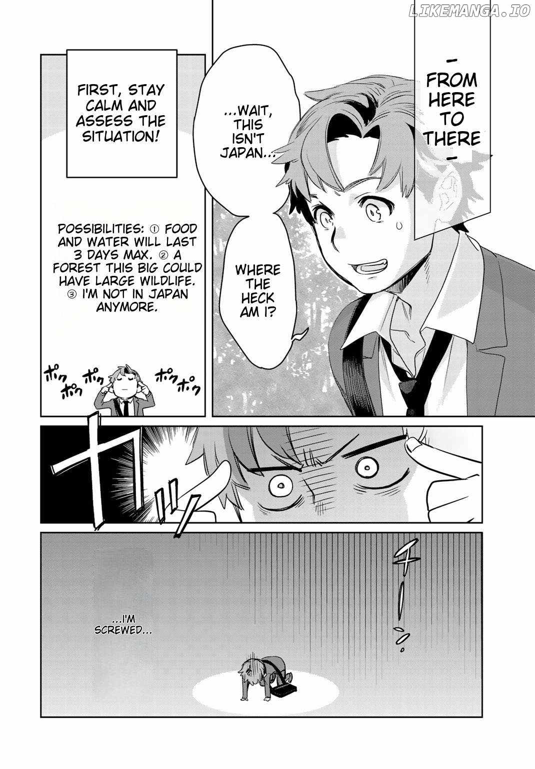 Isekai ni Kita Mitai Dakedo Dousureba Yoi no Darou: Shachiku SE no My Pace Boukenki Chapter 1 - Page 14
