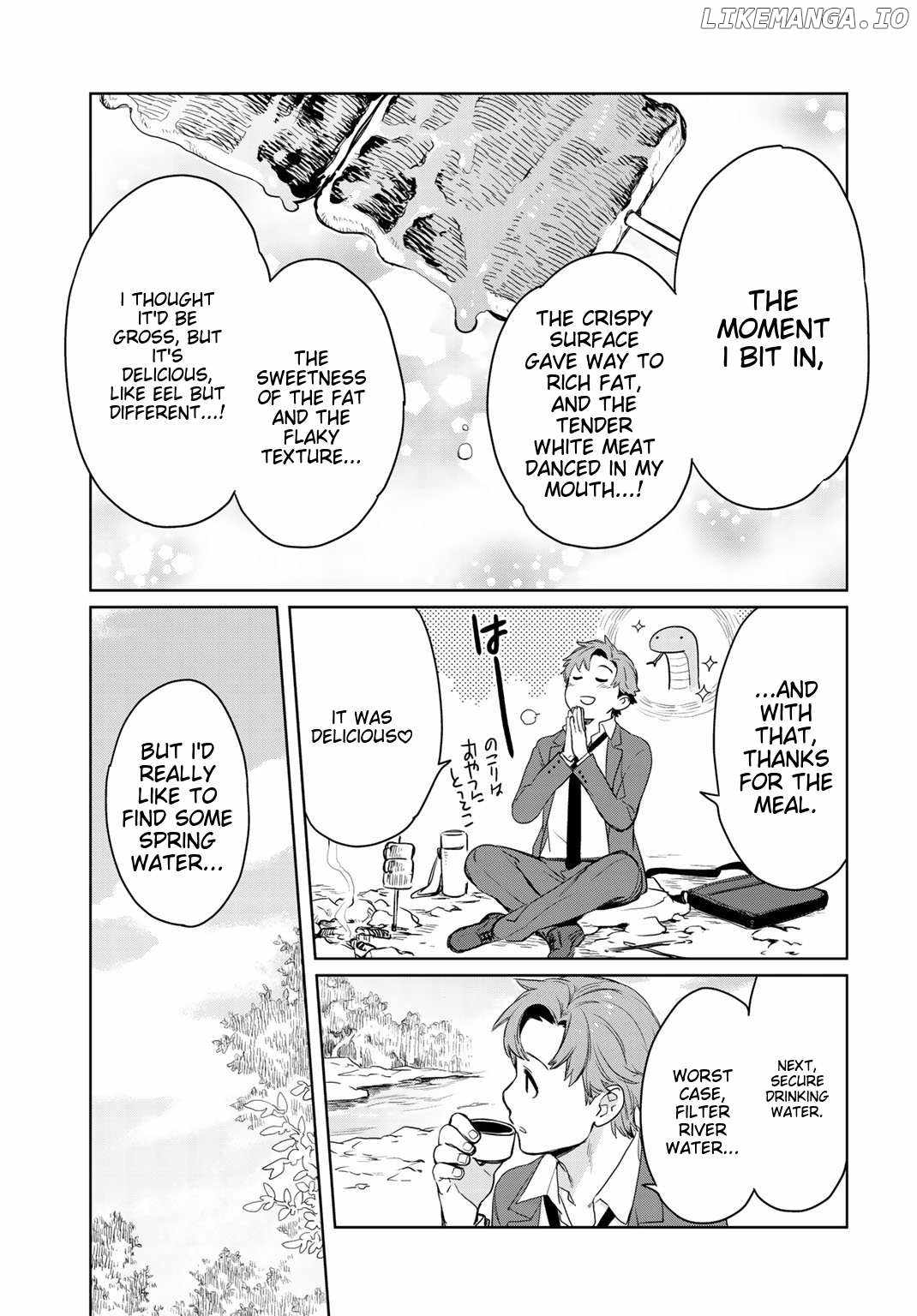 Isekai ni Kita Mitai Dakedo Dousureba Yoi no Darou: Shachiku SE no My Pace Boukenki Chapter 1 - Page 21