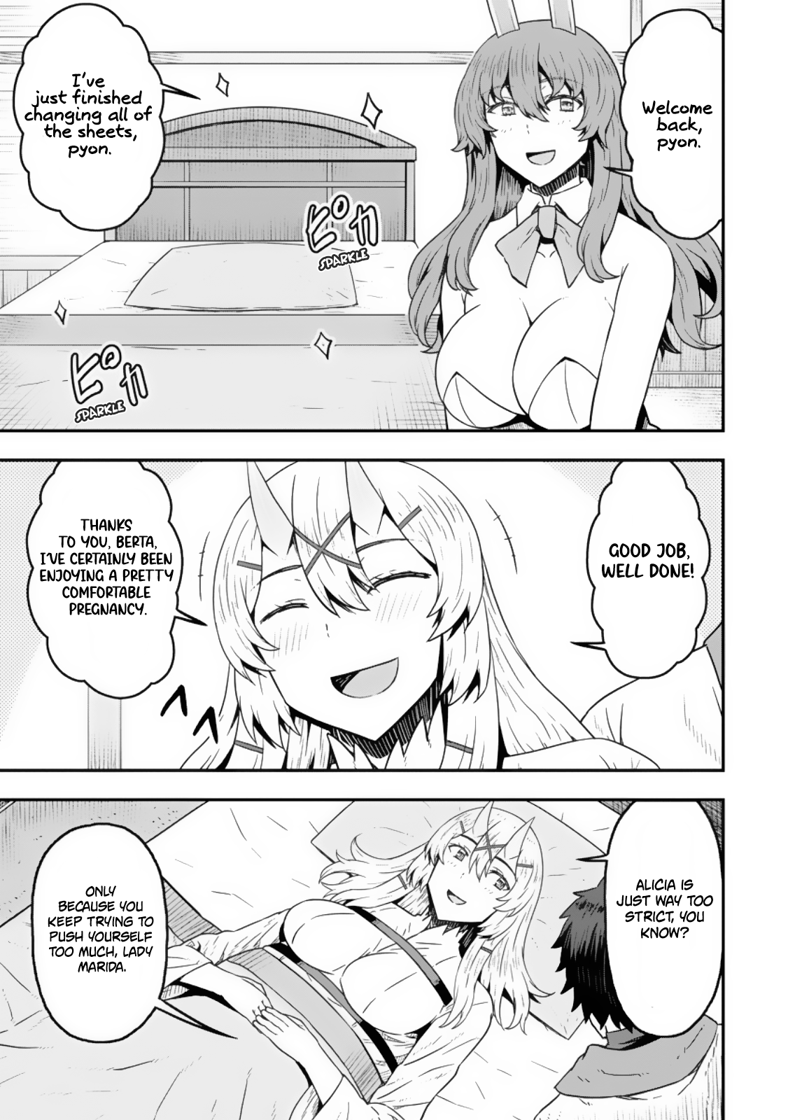 Isekai Saikyou no Yome desu ga, Yoru no Tatakai wa Ore no Hou ga Tsuyoi You desu: Chiryaku o Ikashite Nariagaru Harem Senki Chapter 24 - Page 21