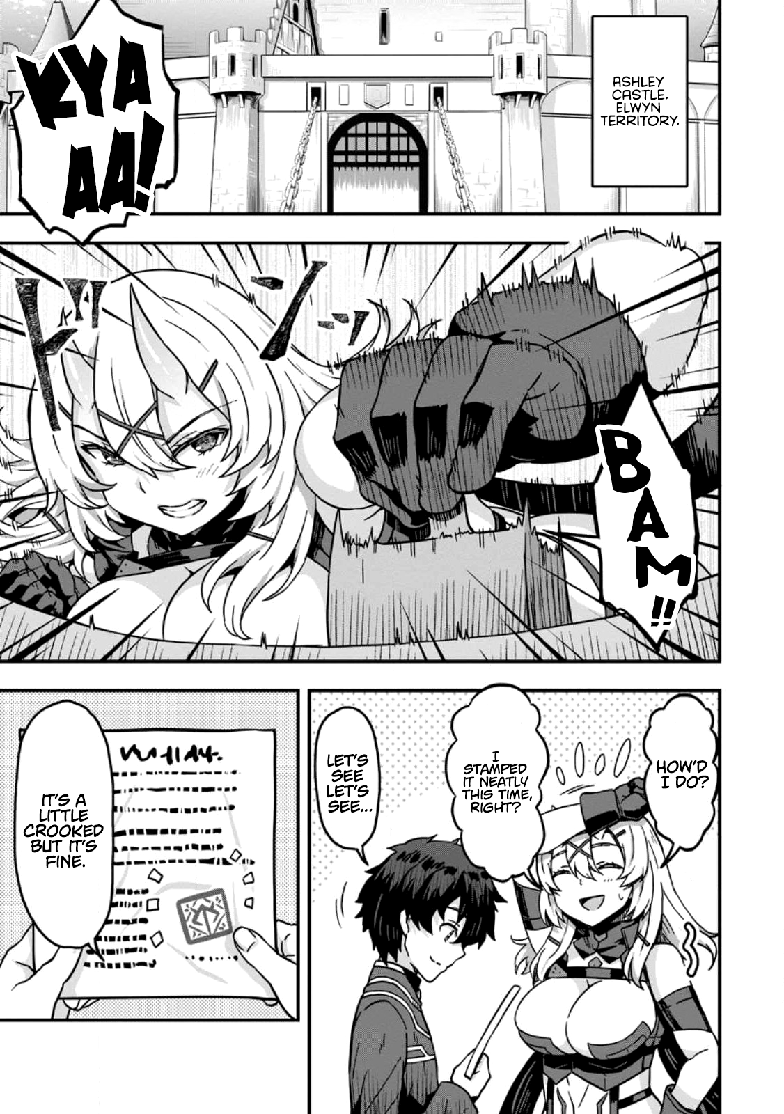Isekai Saikyou no Yome desu ga, Yoru no Tatakai wa Ore no Hou ga Tsuyoi You desu: Chiryaku o Ikashite Nariagaru Harem Senki Chapter 4 - Page 1