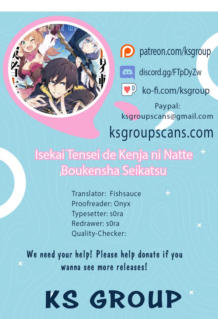 Isekai Tensei de Kenja ni Natte Boukensha Seikatsu Chapter 18 - Page 1