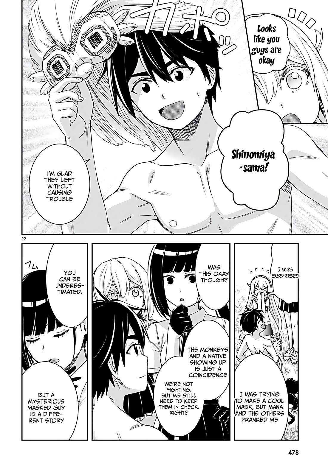 Isekai Yurutto Survival Seikatsu: Gakkou no Minna to Isekai no Mujintou ni Tenishitakedo Ore Dake Rakushou desu Chapter 34 - Page 21