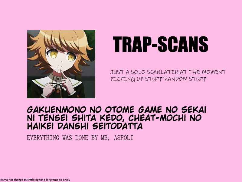 It Seems that I was Reincarnated into the World of a School Otome Game, but I was a Background Male Student with Cheats Chapter 1.3 - Page 0