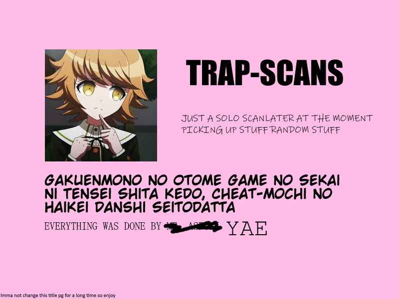It Seems that I was Reincarnated into the World of a School Otome Game, but I was a Background Male Student with Cheats Chapter 2.1 - Page 0