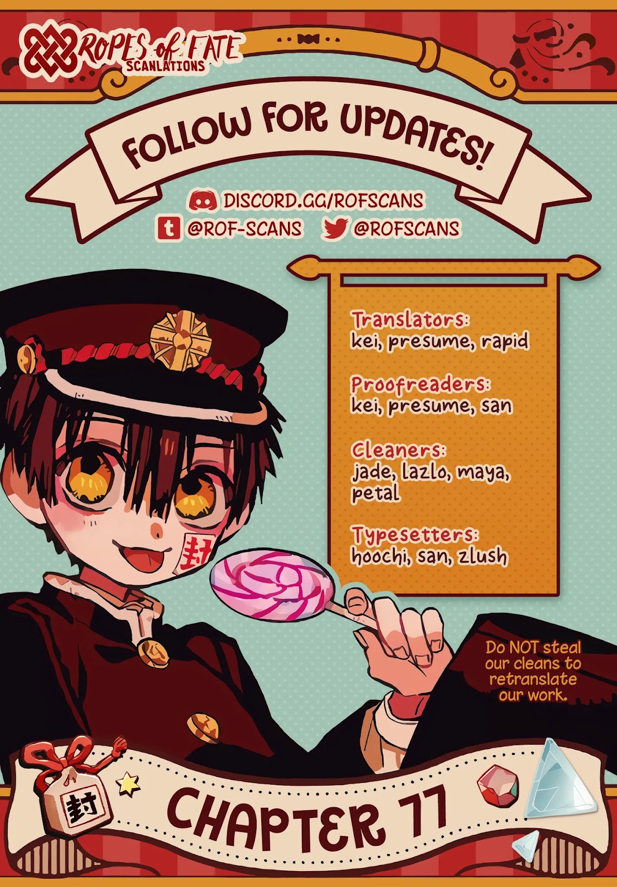 Jibaku Shounen Hanako-kun Chapter 77 - Page 1