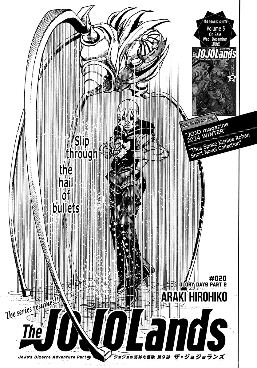 JoJo’s Bizarre Adventure Part 9 – The JOJOLands Chapter 20 - Page 1