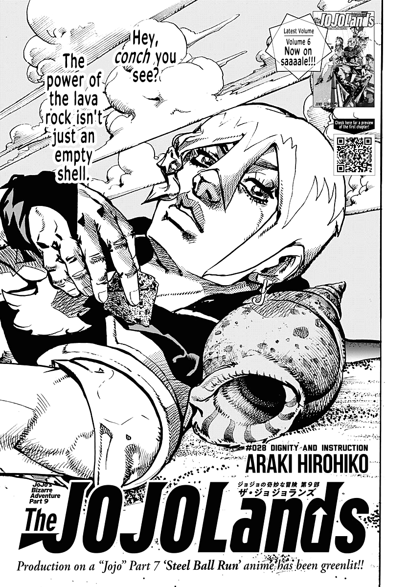 JoJo’s Bizarre Adventure Part 9 – The JOJOLands Chapter 28 - Page 1