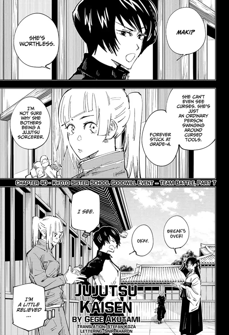 Jujutsu Kaisen Chapter 40 - Page 1