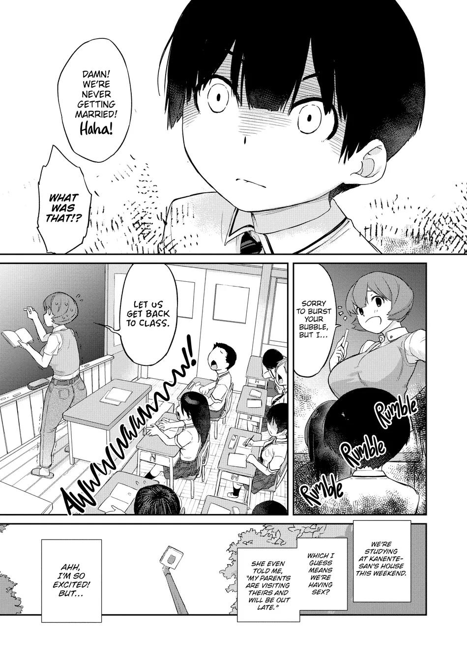 Kanente-san to Oonawa-kun ~Muttsuri Dosukebe na Kanojo to Ore~ Chapter 4 - Page 3