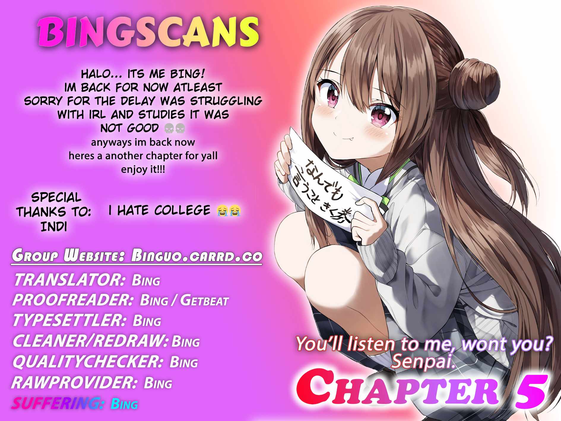 Kiite Kuremasu yo ne? Senpai Chapter 5 - Page 1