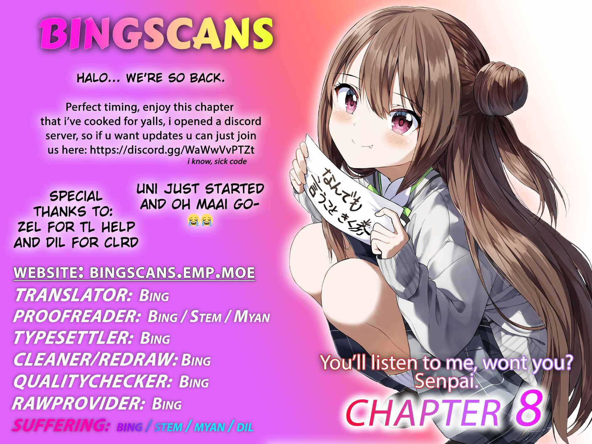 Kiite Kuremasu yo ne? Senpai Chapter 8 - Page 1