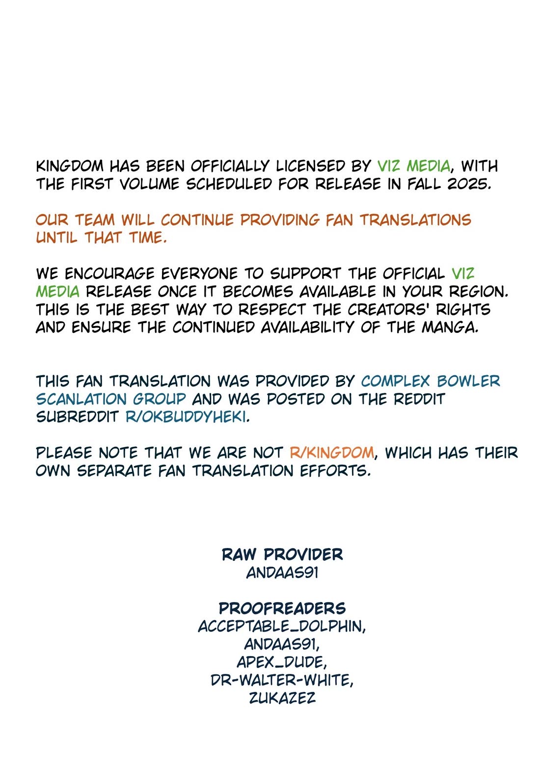 Kingdom Chapter 832 - Page 1