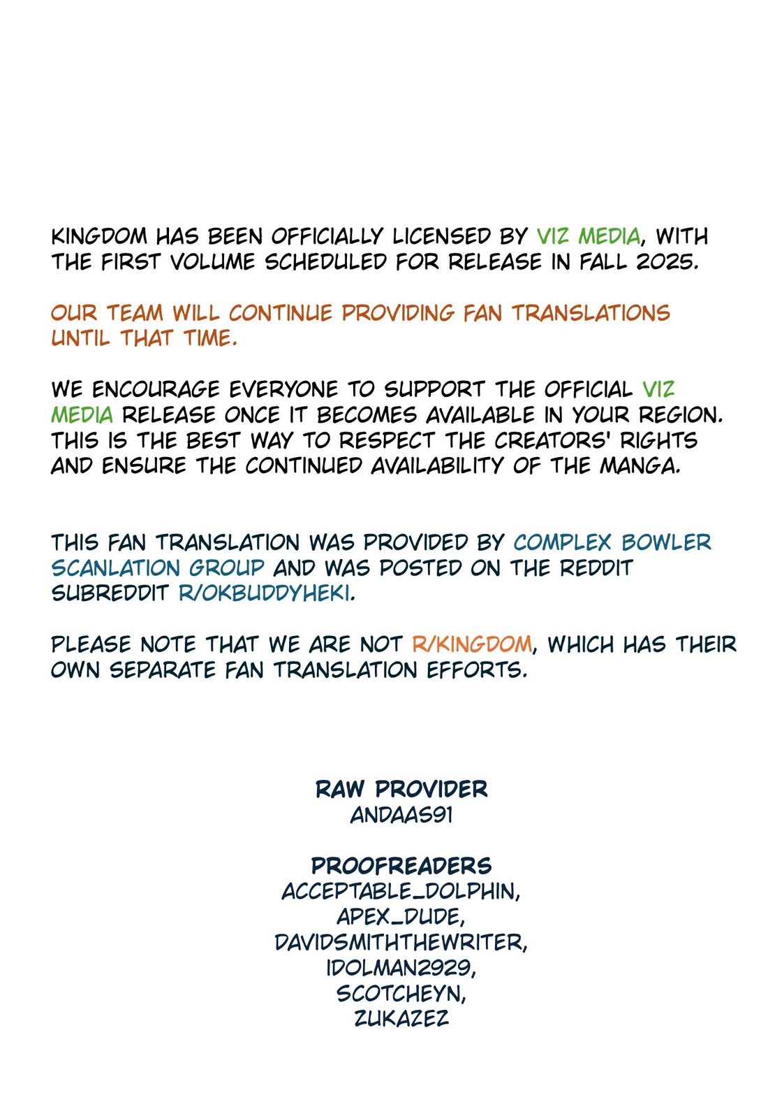 Kingdom Chapter 833 - Page 1