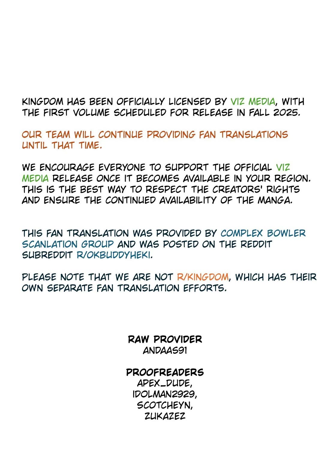 Kingdom Chapter 835 - Page 1