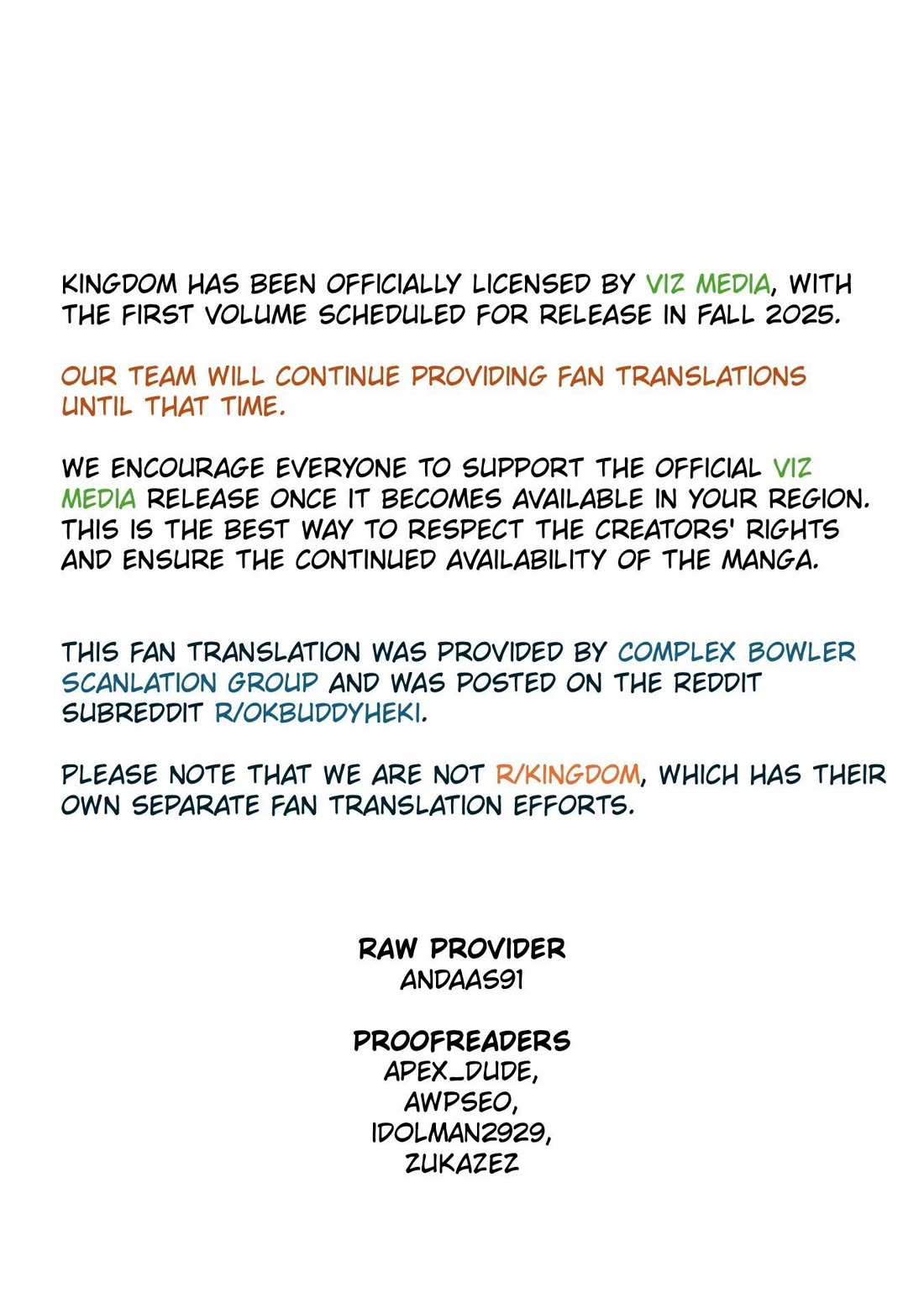 Kingdom Chapter 836 - Page 1