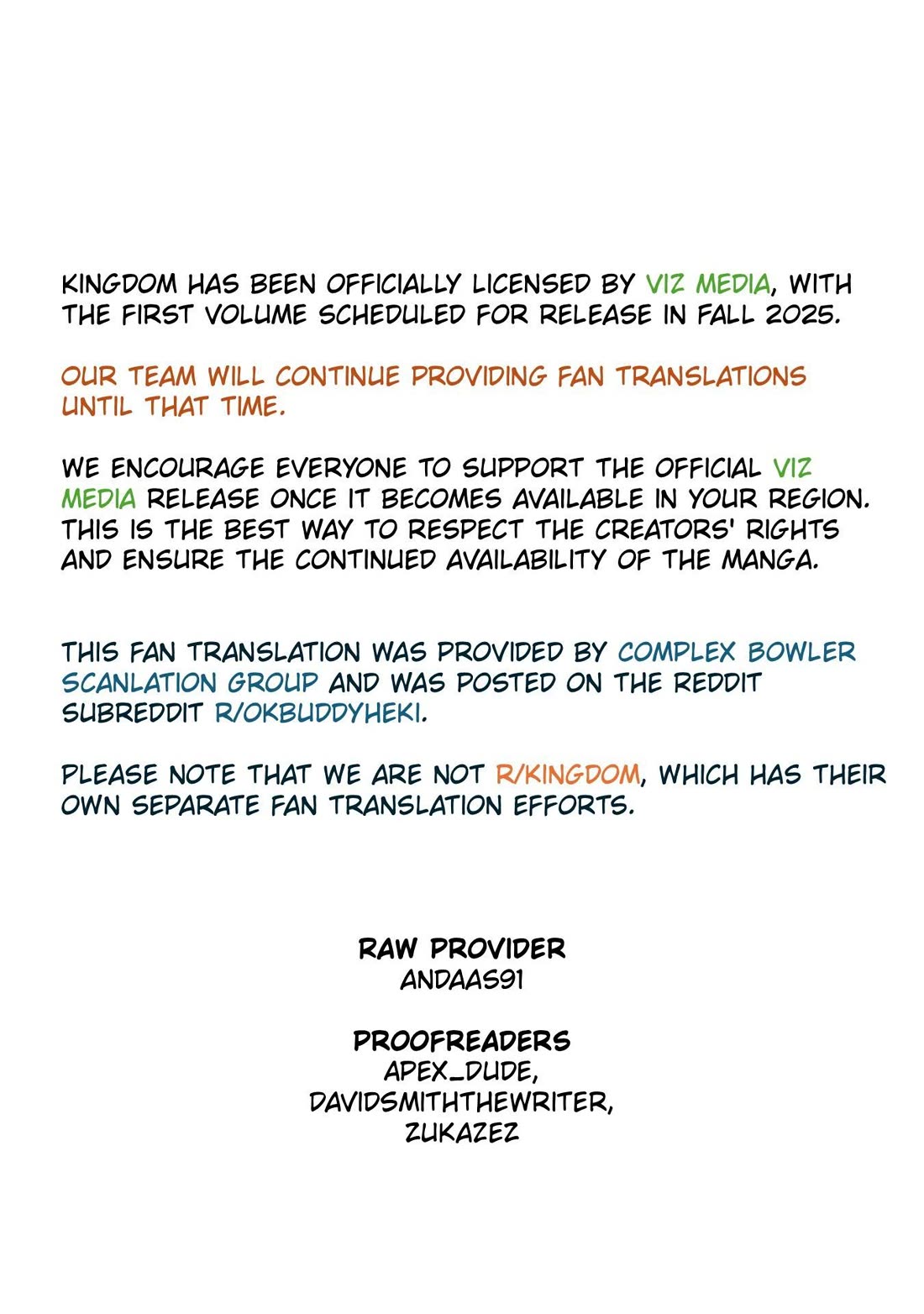 Kingdom Chapter 837 - Page 1
