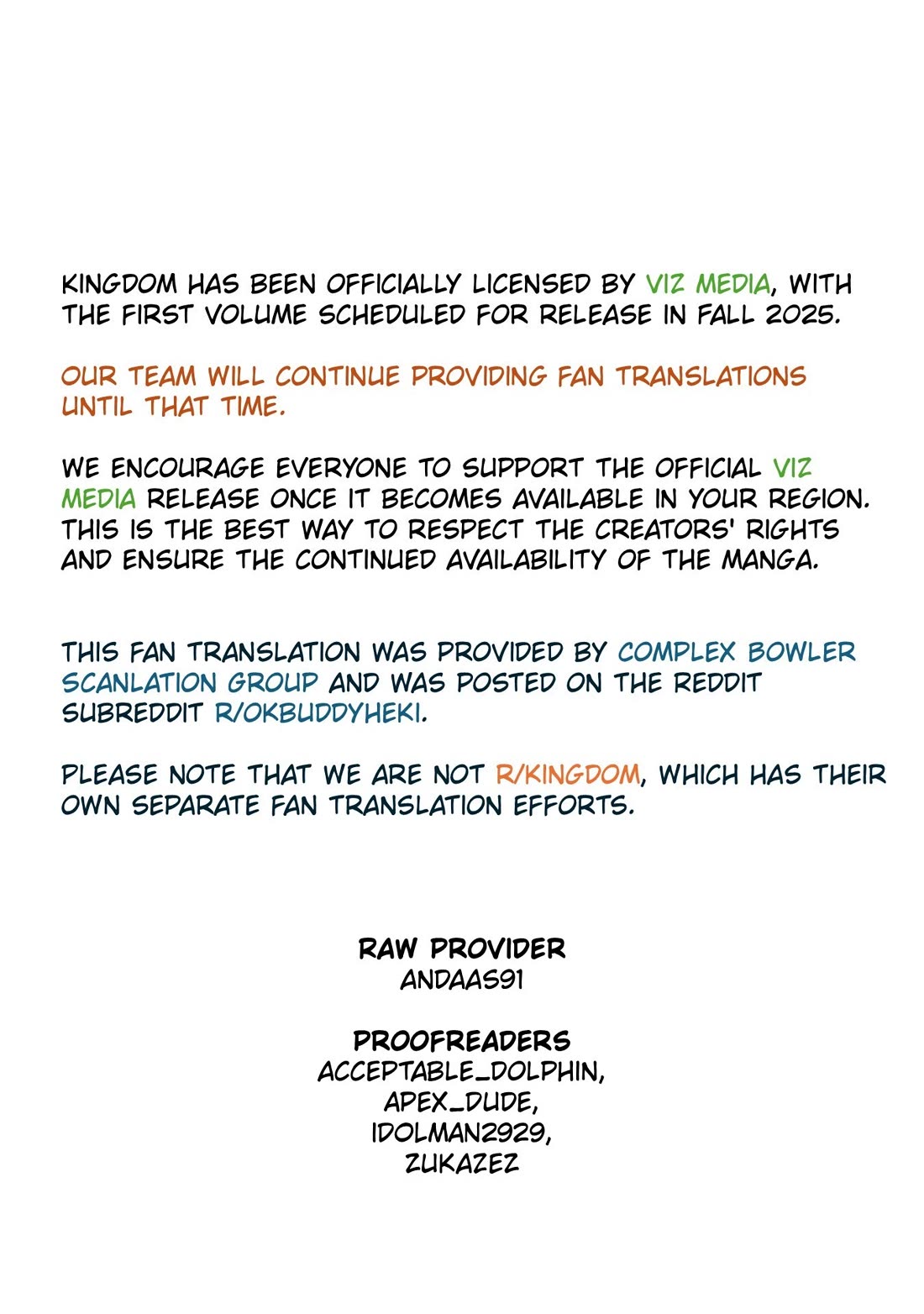 Kingdom Chapter 842 - Page 1