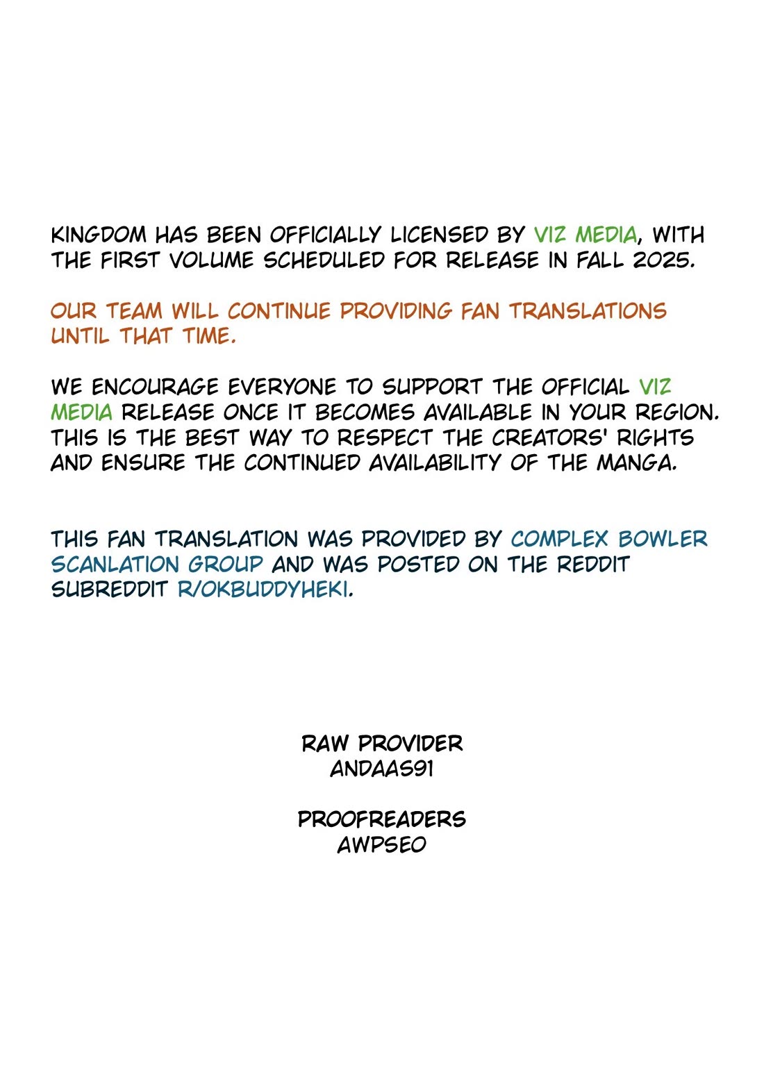 Kingdom Chapter 843 - Page 1