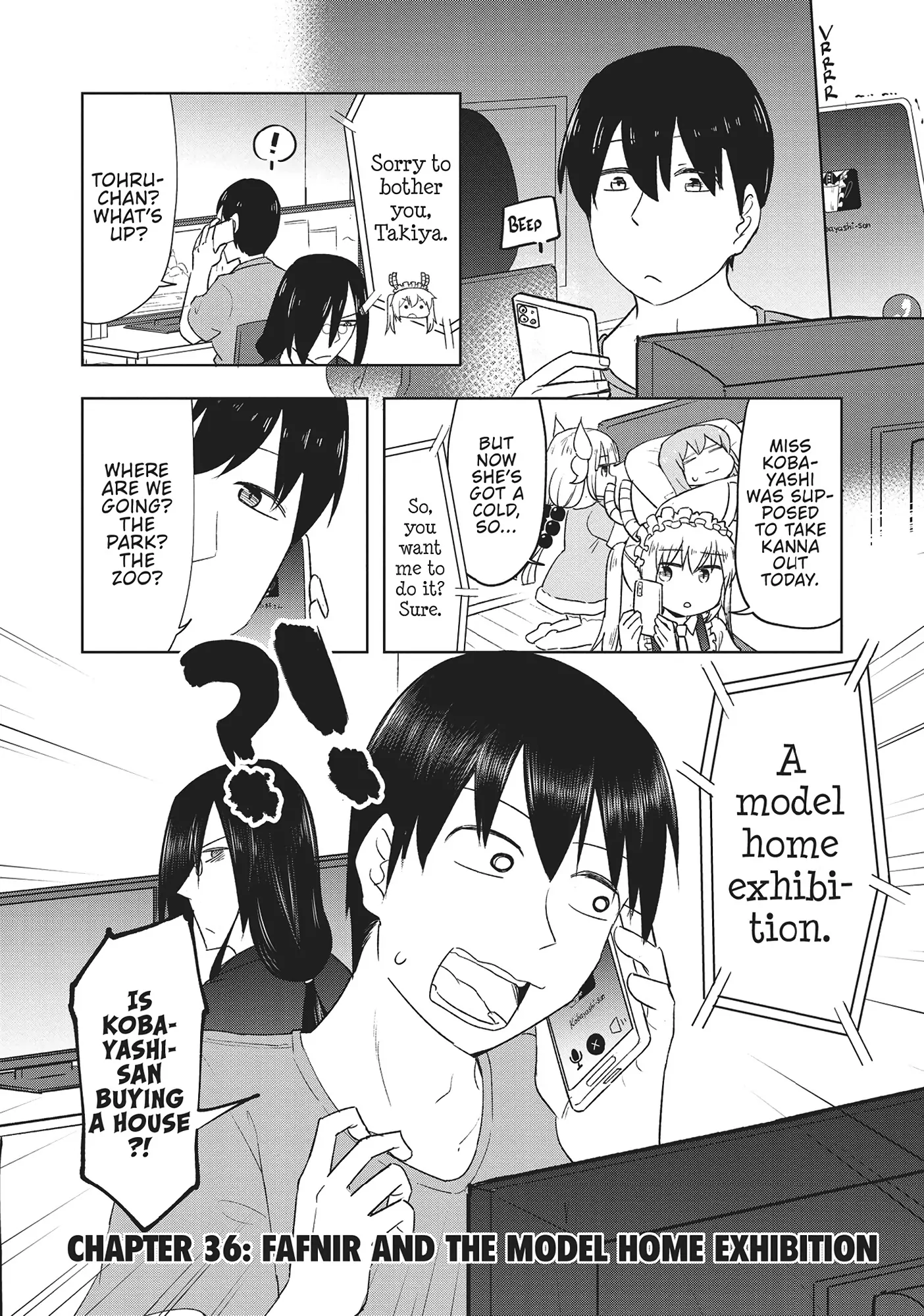 Kobayashi-san Chi no Maid Dragon: Okomorigurashi no Fafnir Chapter 36 - Page 1