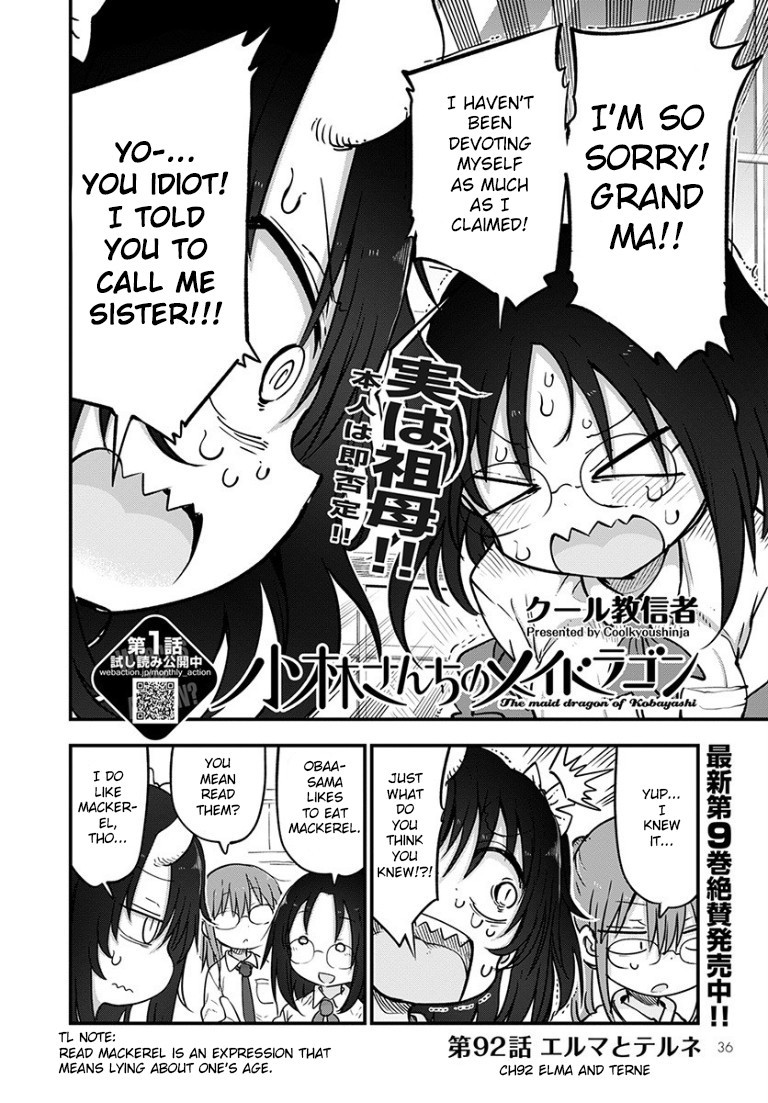 Kobayashi-san Chi no Maid Dragon Chapter 92 - Page 2