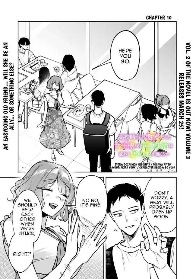 Koko Jidai ni Gomandatta Jou sama to no Dousei Seikatsu wa Igaito Igokochi ga Warukunai Chapter 10 - Page 0