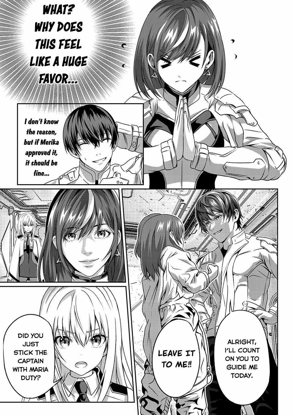 Koko wa Makasete Sakini Ike! wo shitai Shinitagari no Nozomanu Uchuu Gekokujou Chapter 3 - Page 13