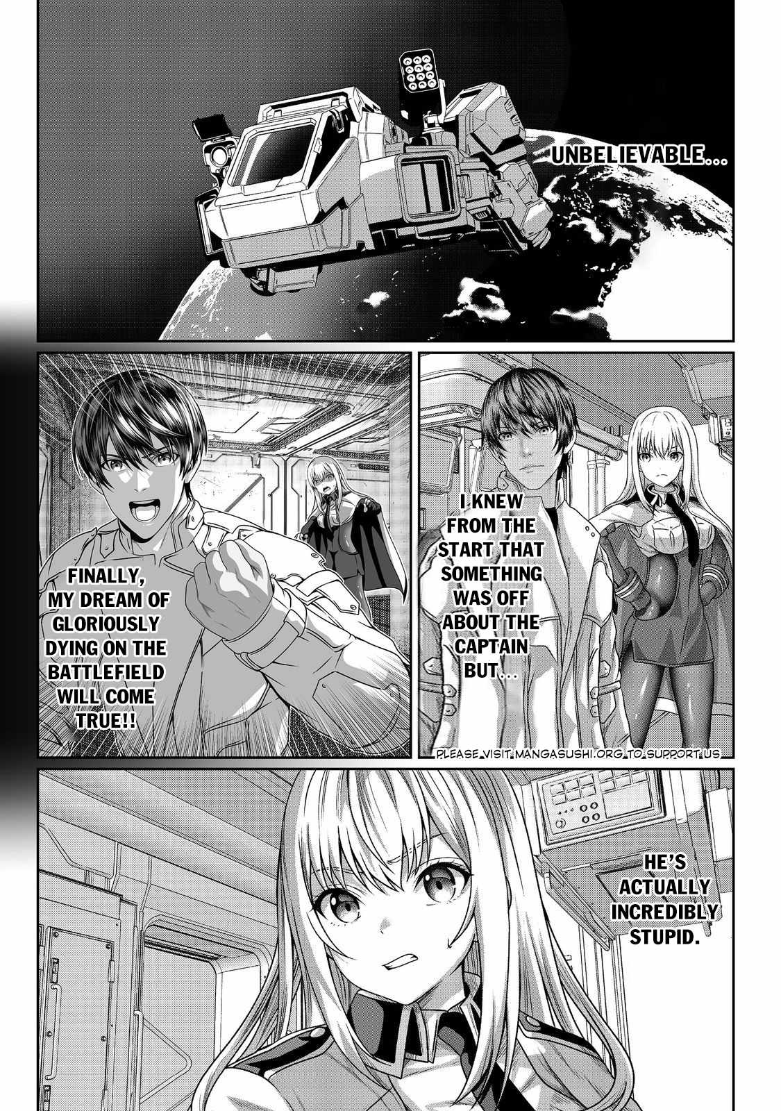 Koko wa Makasete Sakini Ike! wo shitai Shinitagari no Nozomanu Uchuu Gekokujou Chapter 4 - Page 2