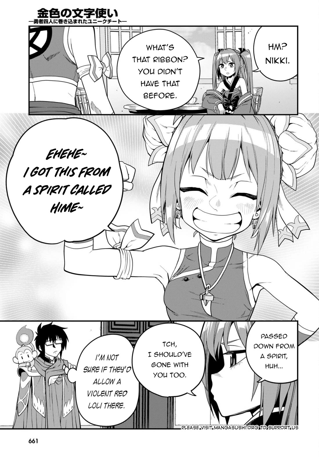 Konjiki no Moji Tsukai – Yuusha Yonin ni Makikomareta Unique Cheat Chapter 108 - Page 6