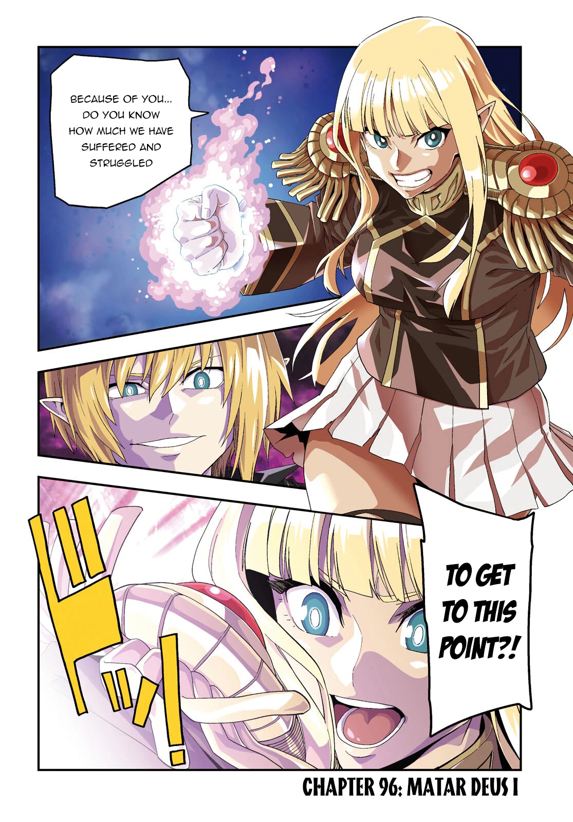 Konjiki no Moji Tsukai – Yuusha Yonin ni Makikomareta Unique Cheat Chapter 96 - Page 3