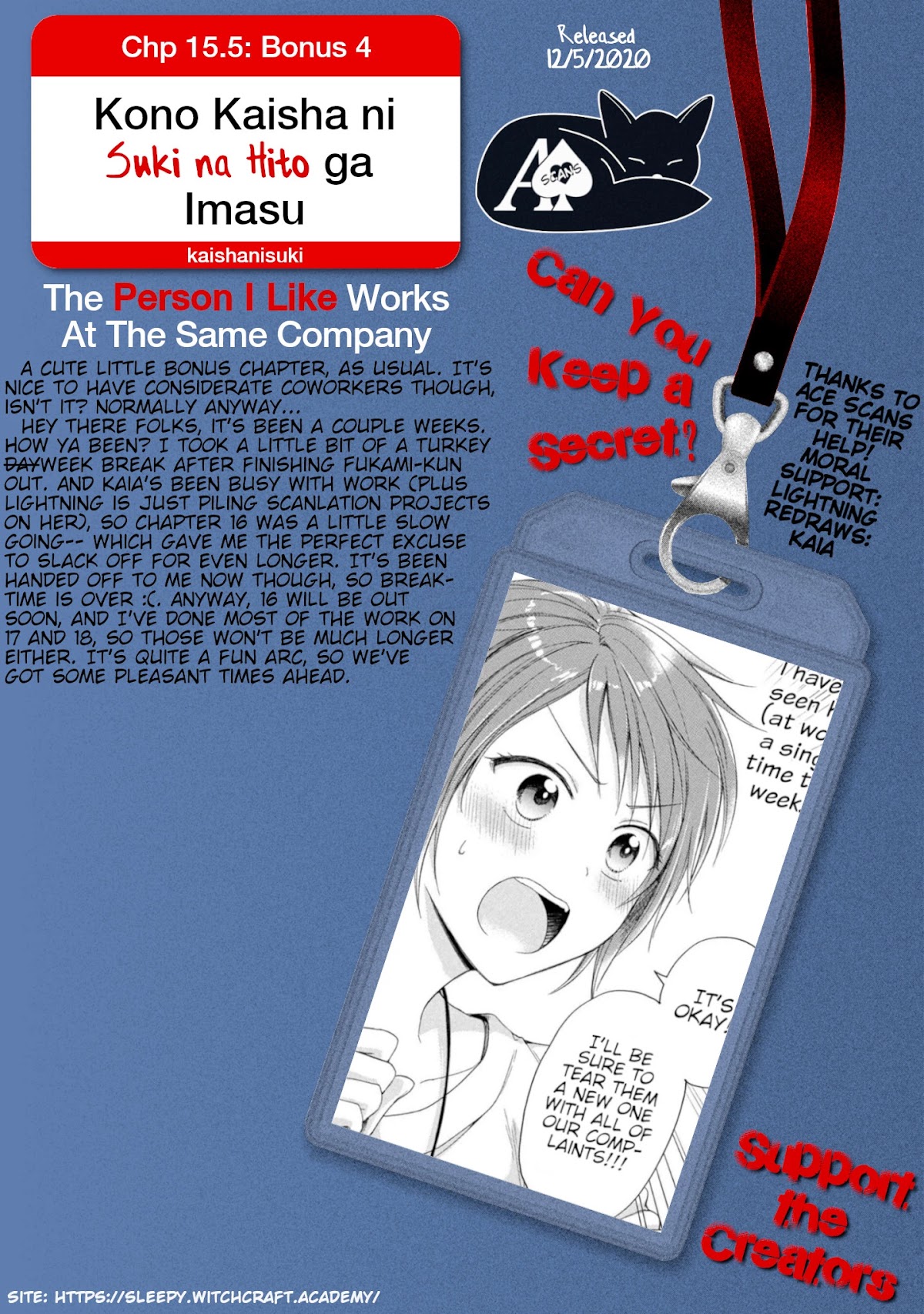 Kono Kaisha ni Suki na Hito ga Imasu Chapter 15.5 - Page 4